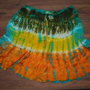 Colorful skirt worn twice